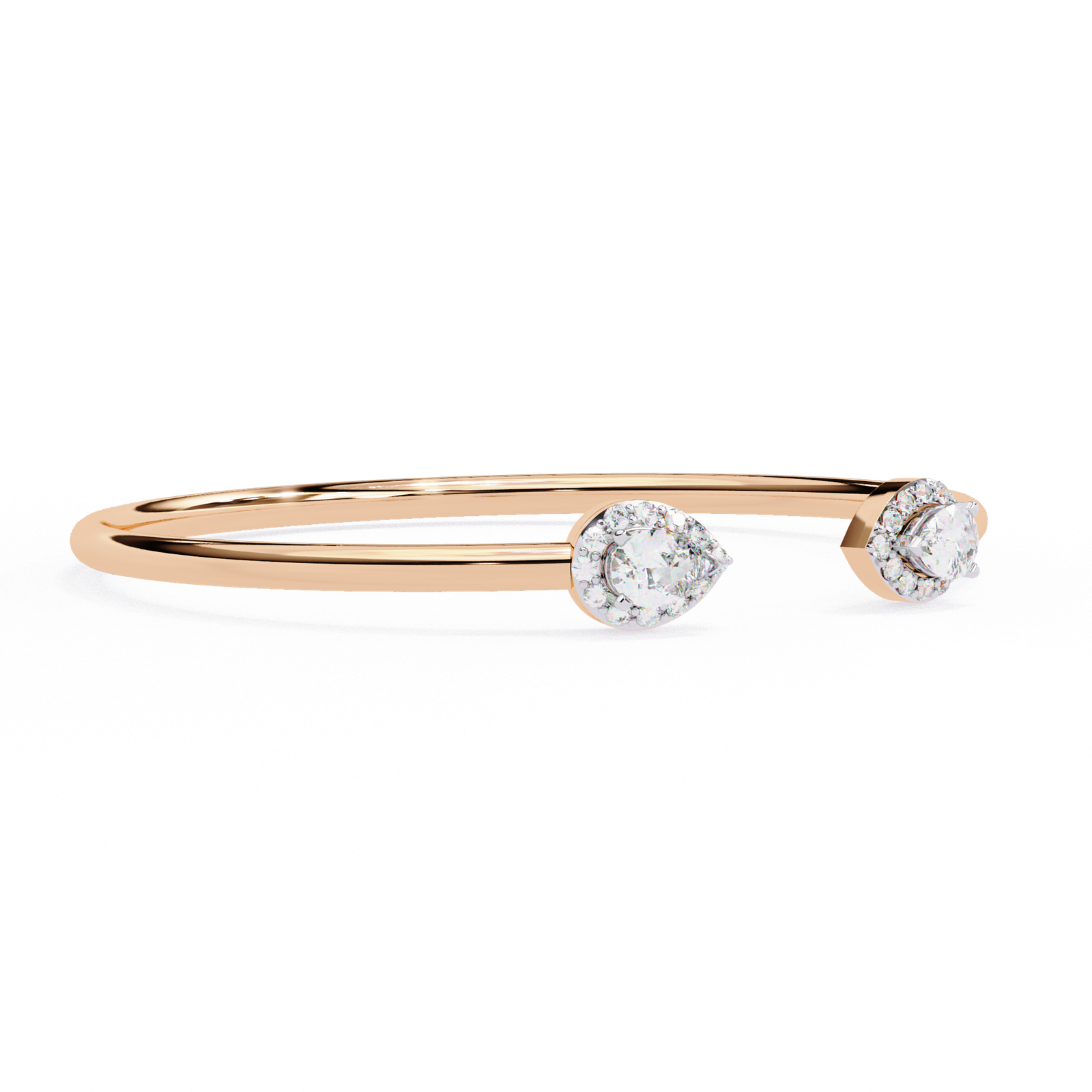 Pear Diamond Open Halo Ring